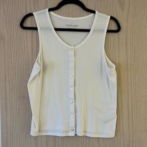 Everlane Button Front Tank Top